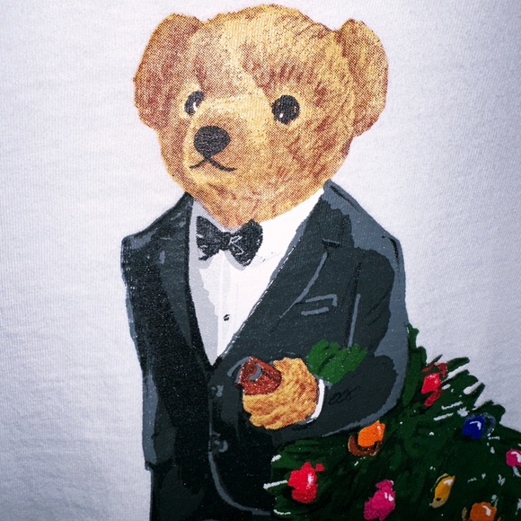 Christmas Polo Bear By Ralph Lauren Kids L/S - Picture 5 of 5